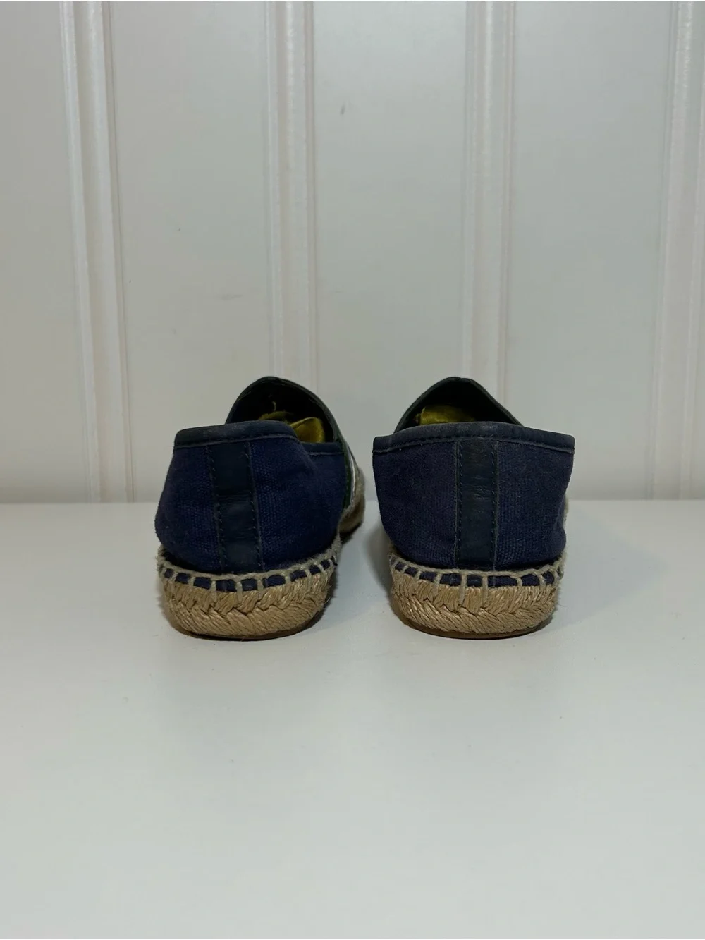 Tory Burch Laguna Navy blue and Cream Women's Espadrille Slip-Ons